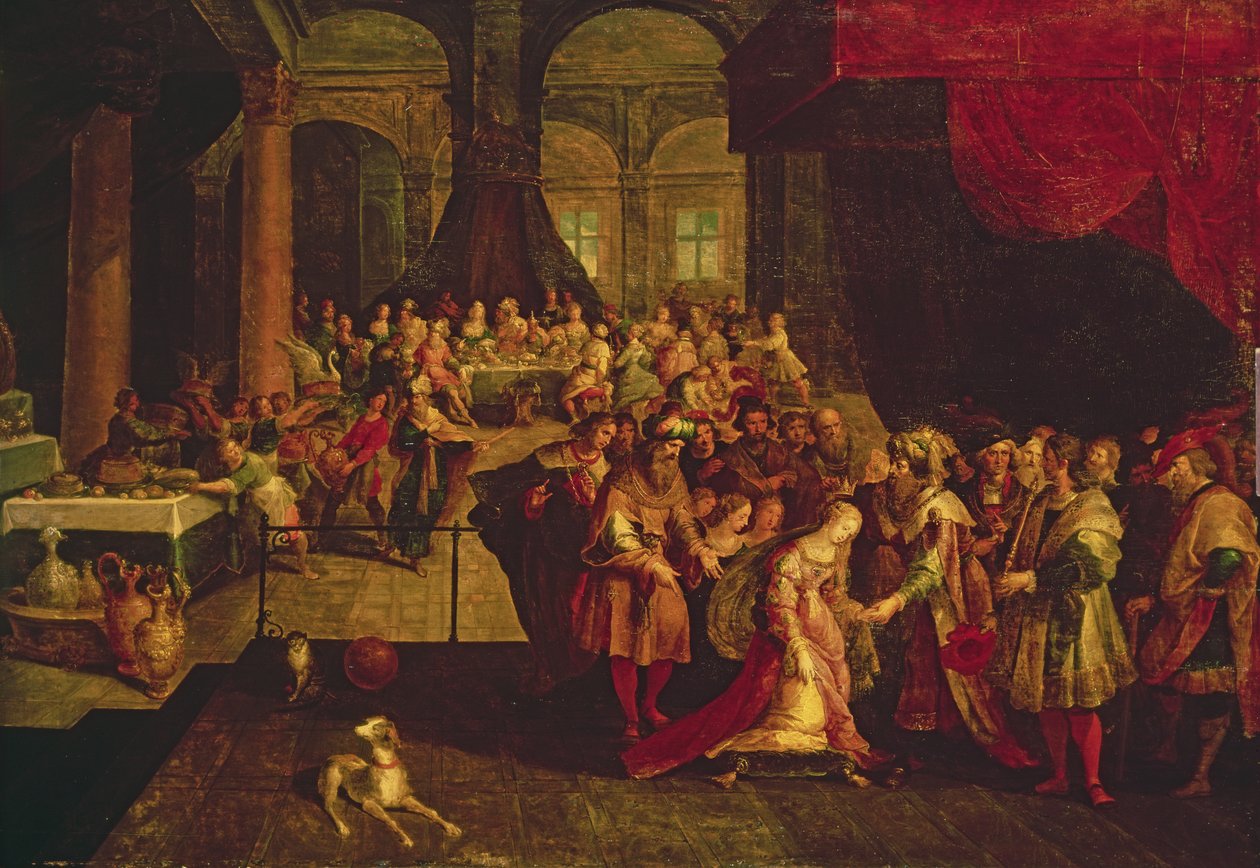 King Ahasuerus Crowns Esther by Frans II Francken the Younger