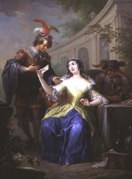 Allegories of Unequal Love (a pair) by Frans Christoph Janneck