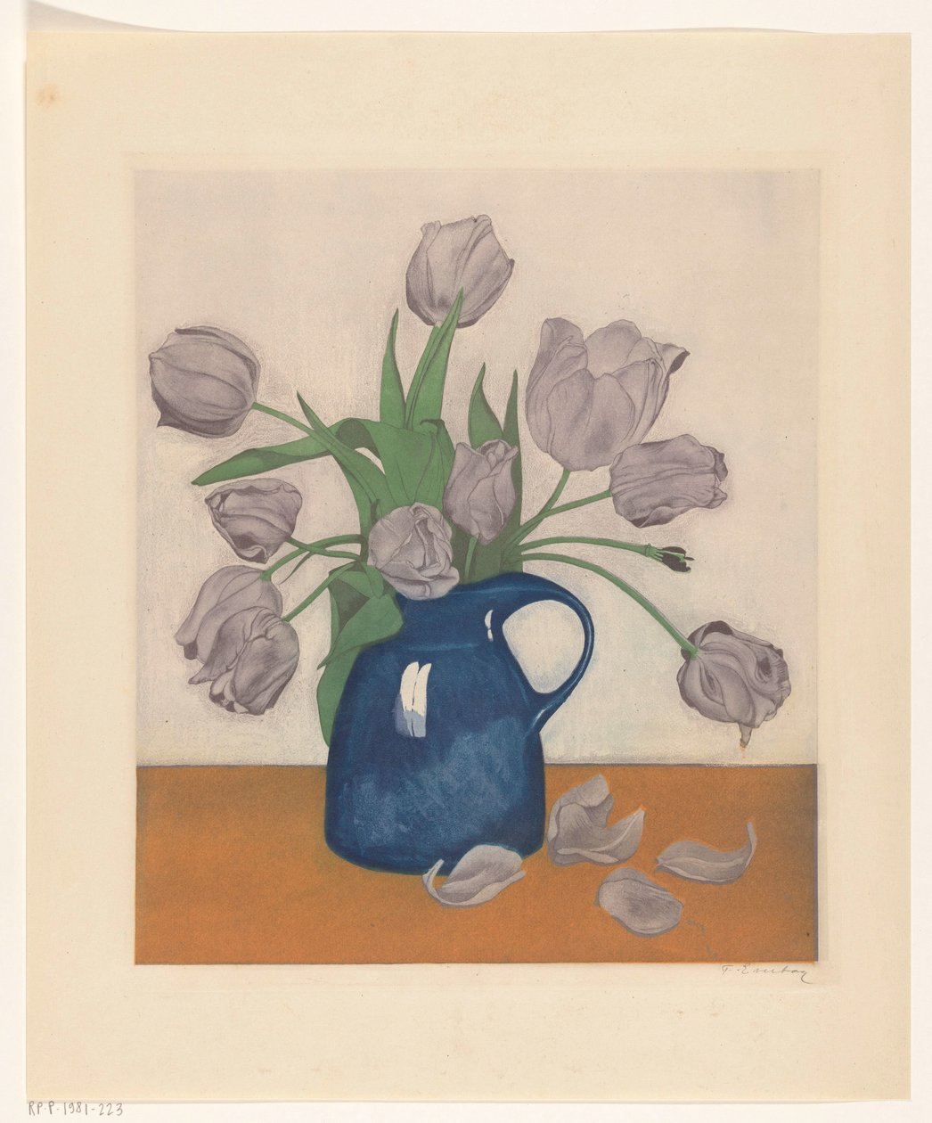 Tulips in a Jug by Frans Everbag (signed by artist)