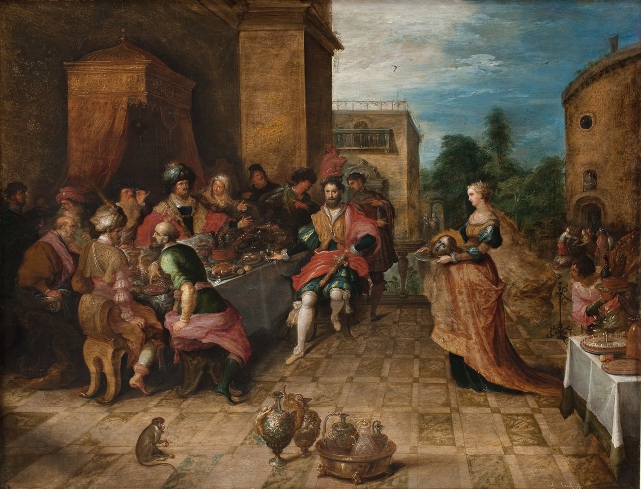 The Banquet of Herod. Salome Presents the Head of John the Baptist by Frans Francken d.Y.