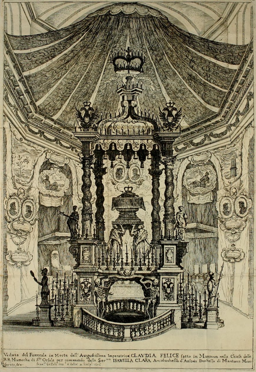 Design for Funeral for Claudia Felicitas of Austria by Frans Geffels