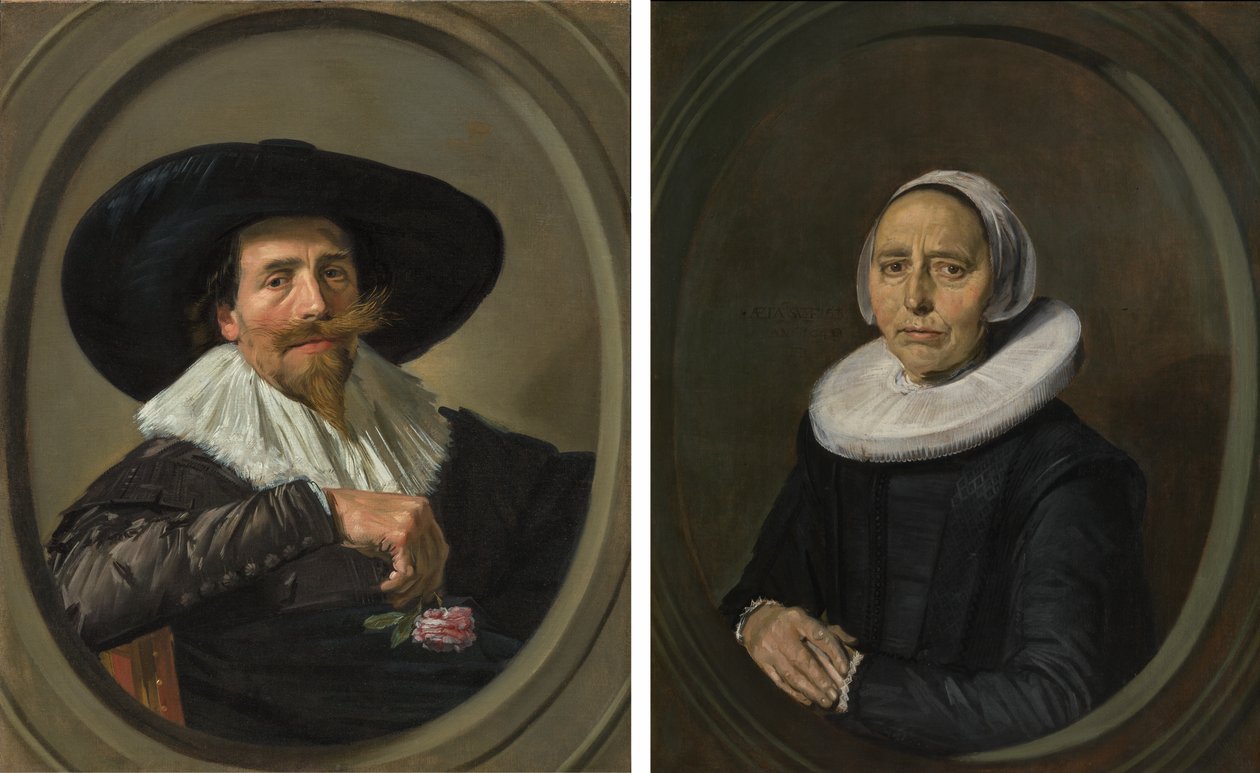 Married Couple Pieter Dircksz Tjarck and His Wife by Frans Hals