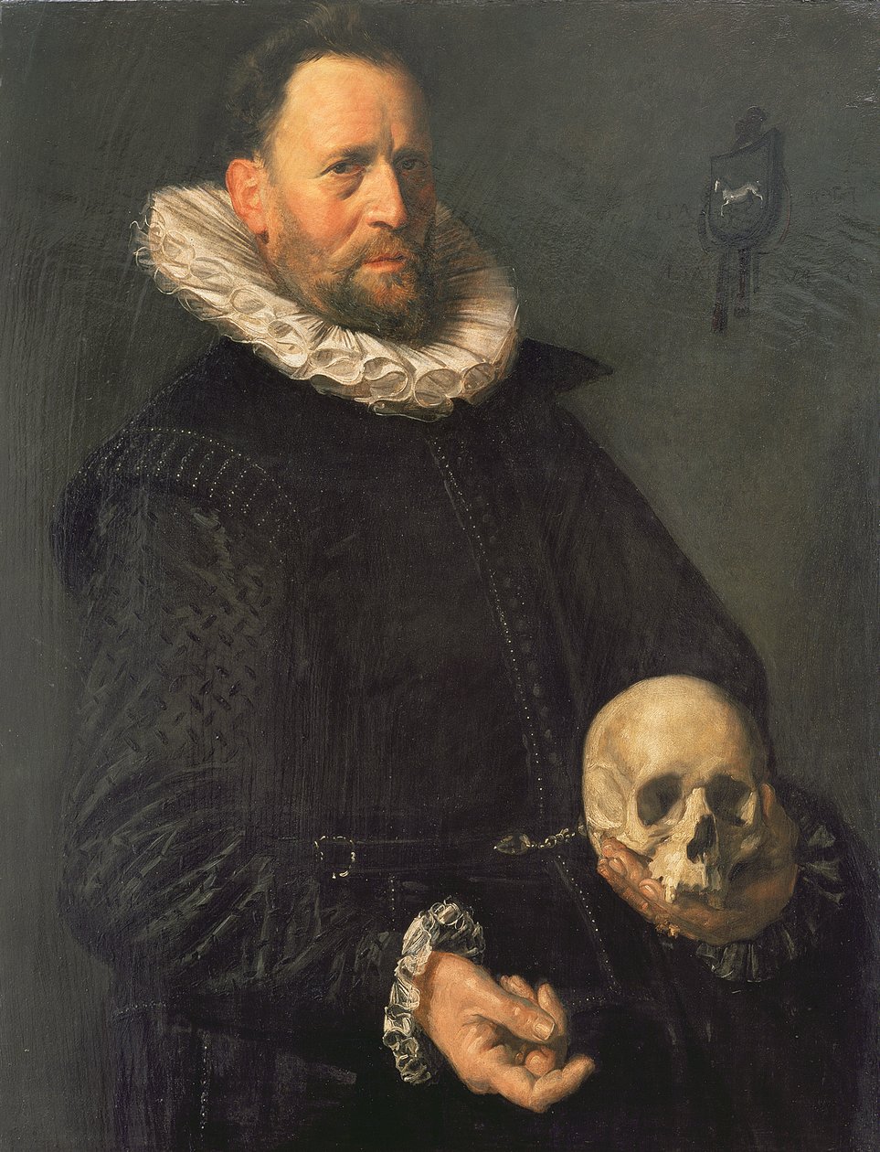 Portrait of a Man Holding a Skull by Frans Hals