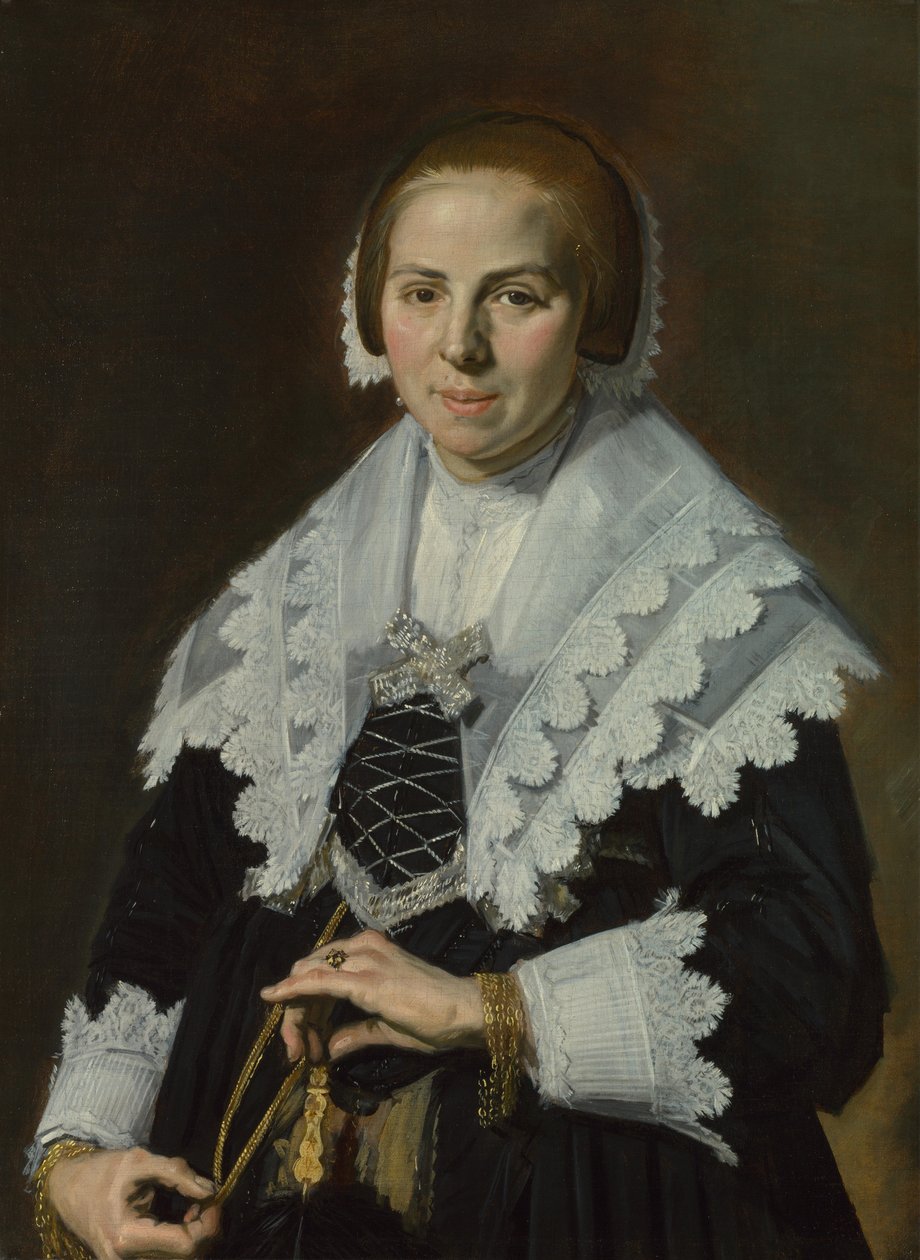 Portrait of a Woman with a Fan by Frans Hals