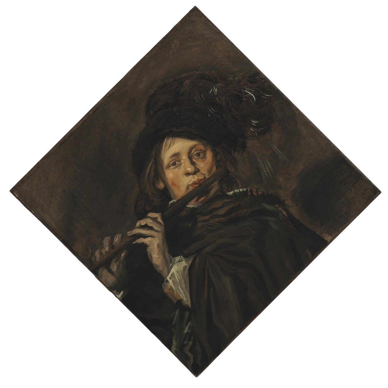 Young Man Playing a Flute by Frans Hals