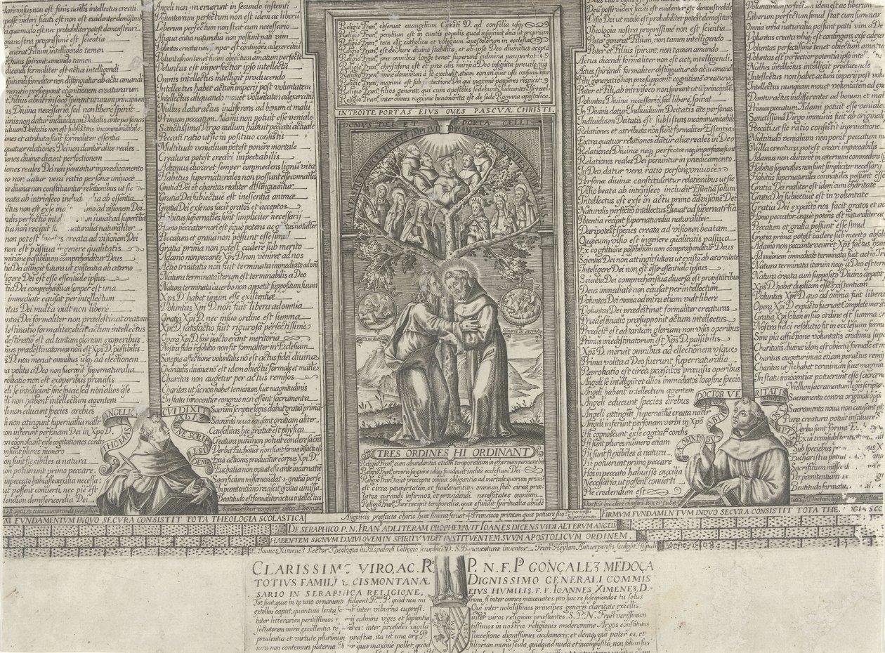 Christ and Saint Francis by a Tree with Saints by Frans Heylan