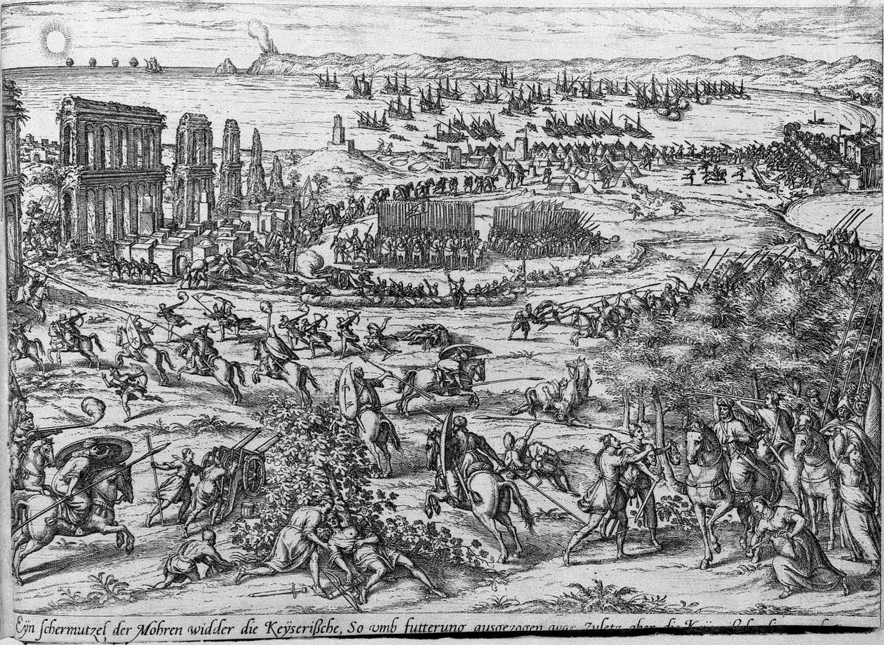 A Skirmish Between the Turks and the Imperial Troops by Frans Hogenberg