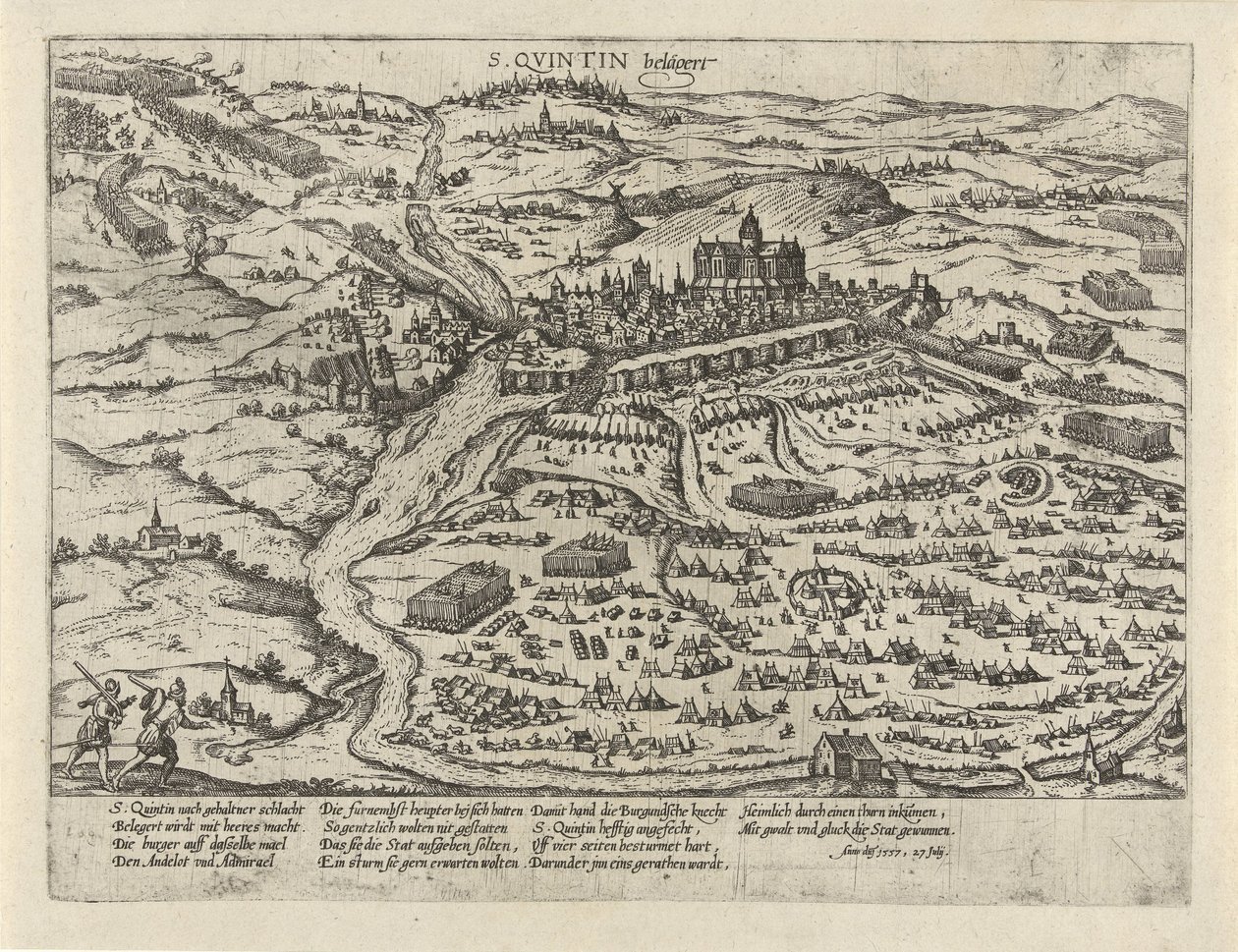 Siege of Saint-Quentin, 1557 (series title) by Frans Hogenberg