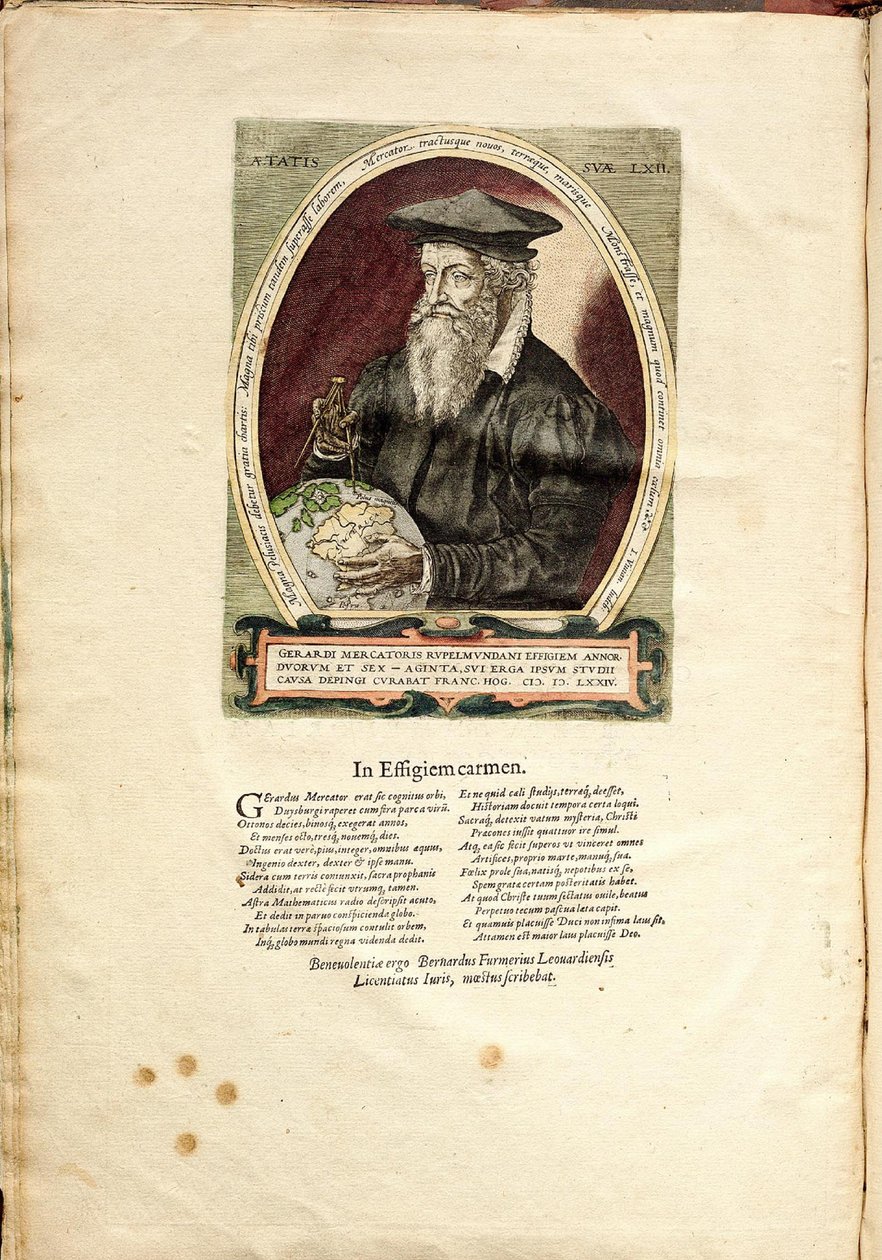 Portrait of Gerardus Mercator, Aged 62 by Frans Hogenberg