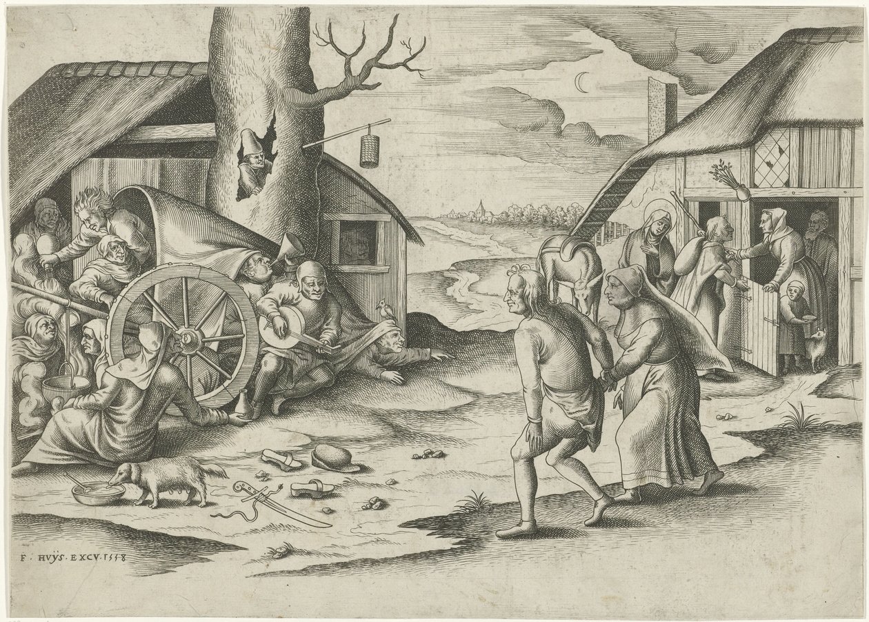 Mary and Joseph at an Inn by Frans Huys