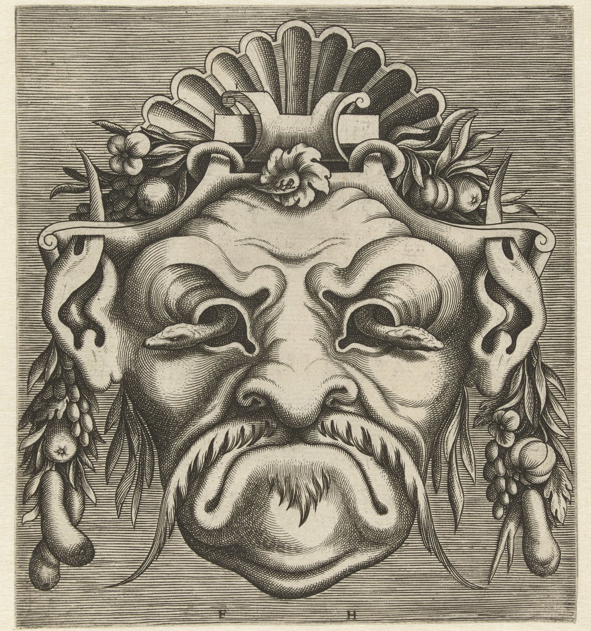 Mask with Two Snakes Emerging from the Eye Sockets by Frans Huys