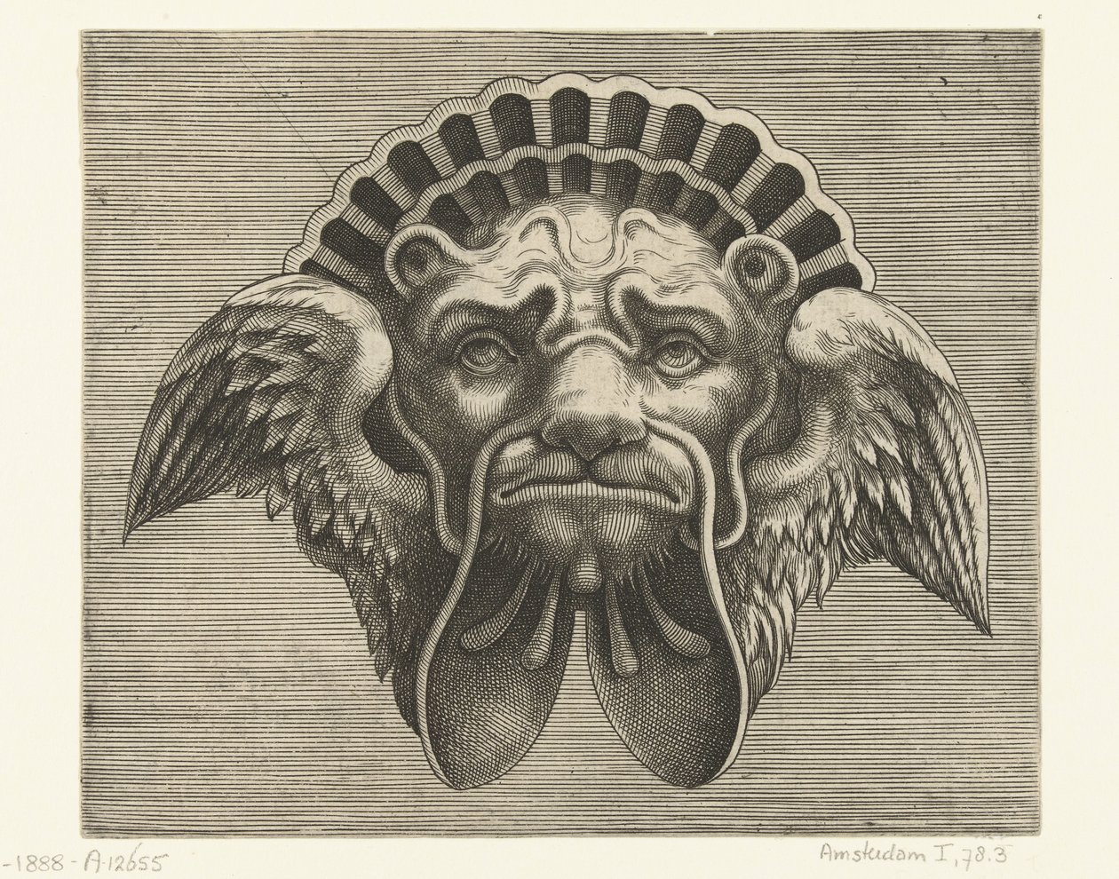 Mask with Wings Instead of Ears and a Headdress in the Shape of a Shell by Frans Huys