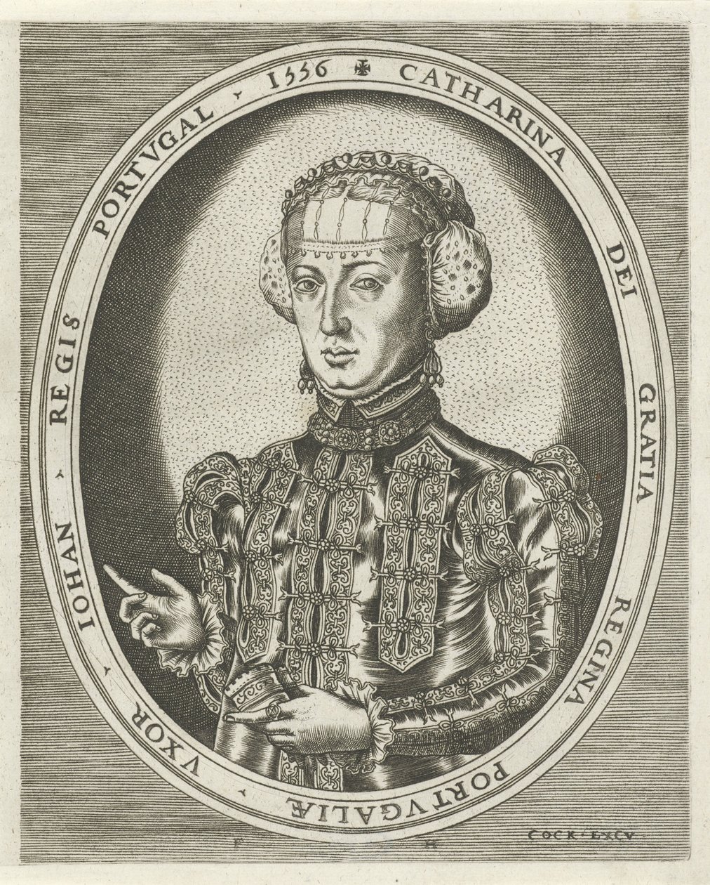 Portrait of Catherine of Habsburg, Portraits of Kings, Queens, Princes and Princesses (series title) by Frans Huys