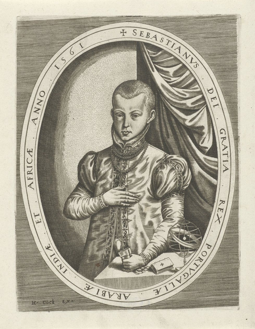 Portrait of Sebastian I of Portugal (Portraits of Kings, Queens, Princes, and Princesses series) by Frans Huys
