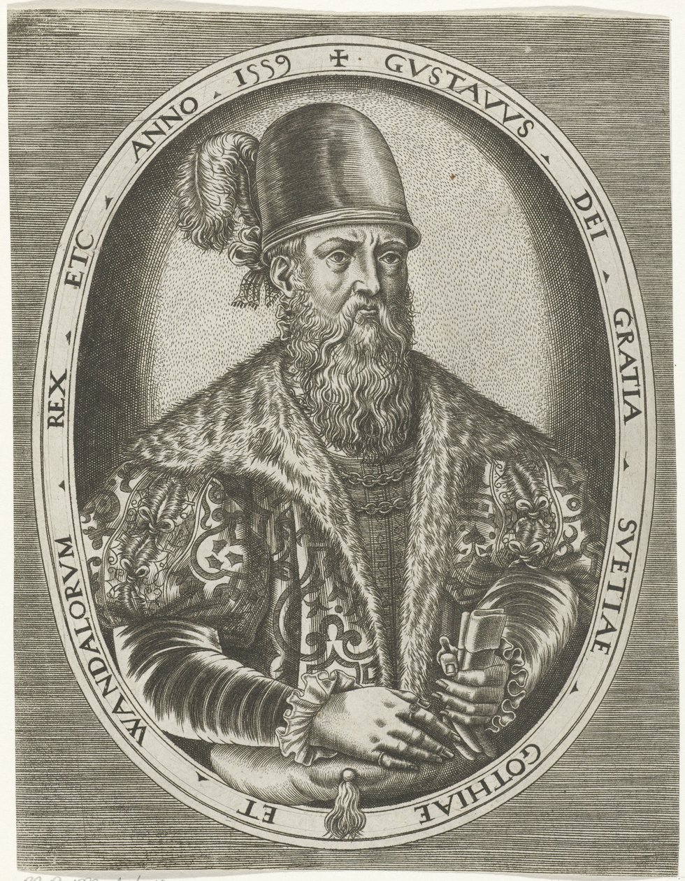 Portrait of King Gustav I of Sweden (Portraits of Kings, Queens, Princes, and Princesses) by Frans Huys