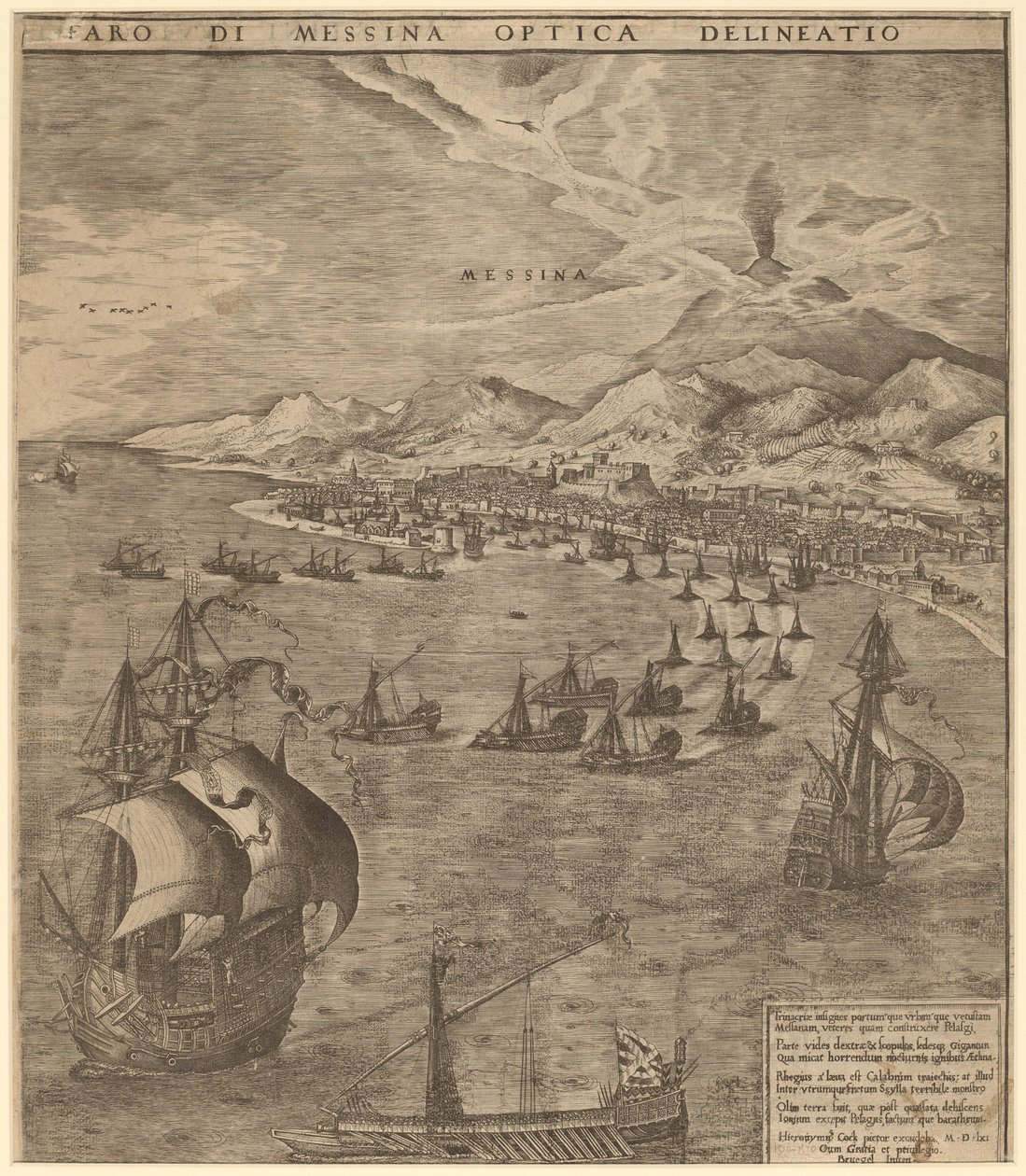Naval Battle in the Straits of Messina by Frans Huys after Pieter Bruegel the Elder