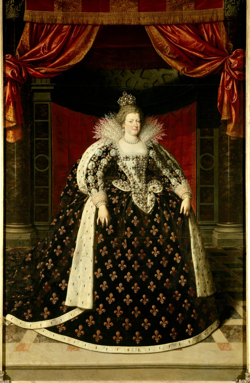 Portrait of Marie de Medicis (1573-1642) Queen of France by Frans II Pourbus
