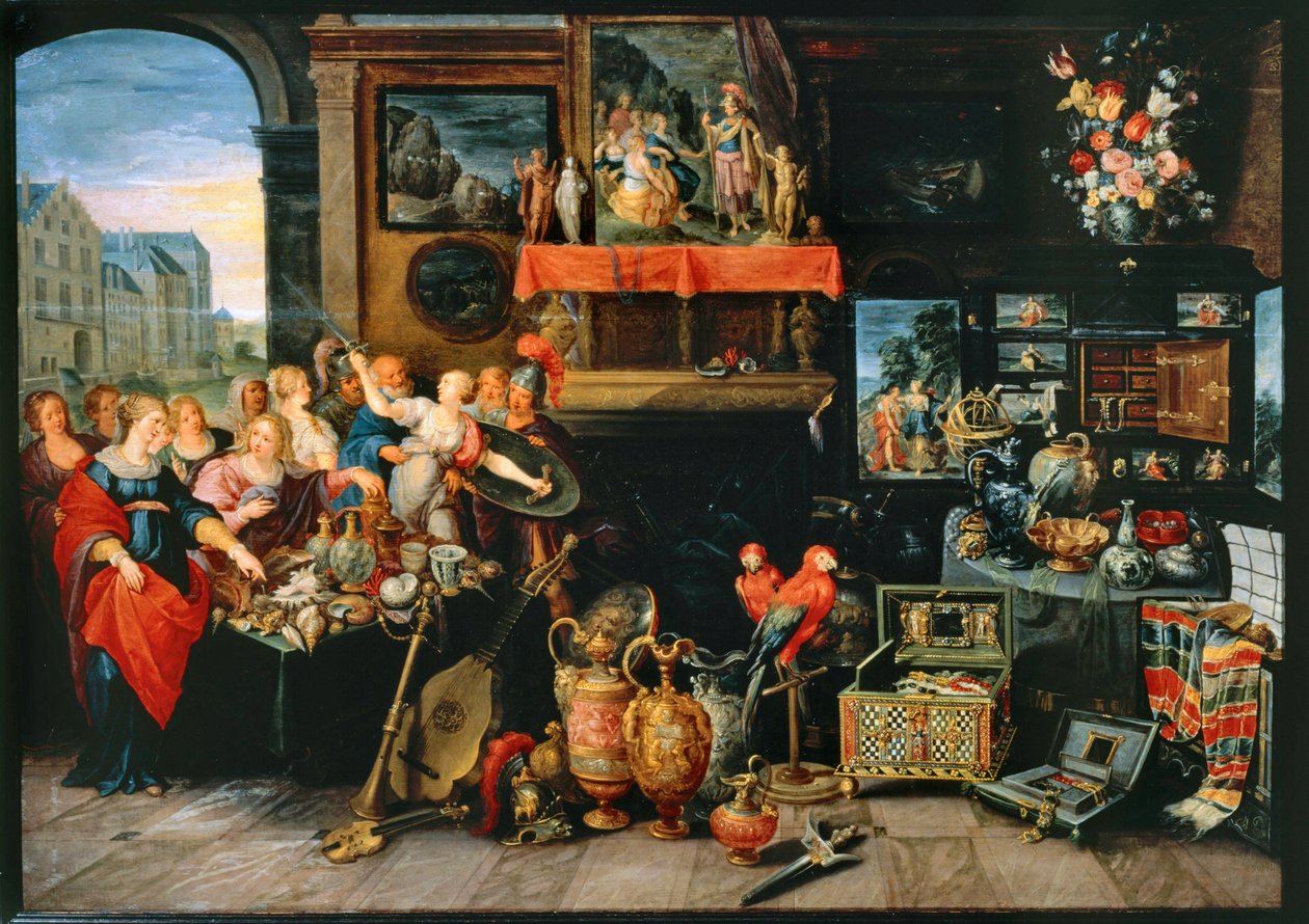 Ulysses Recognizing Achilles Among the Daughters of Lycomedes by Frans II the Younger (workshop of) Francken