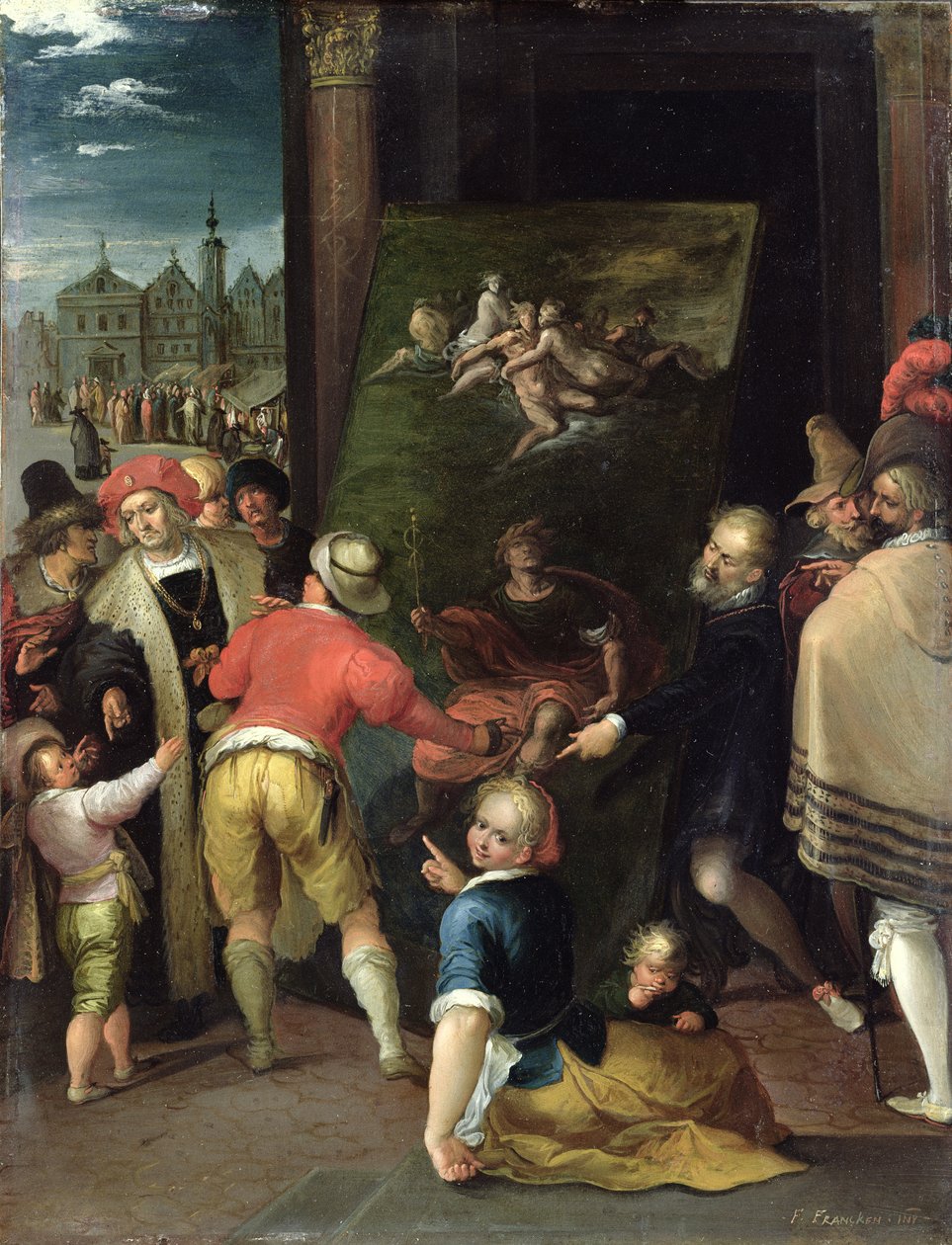 Apelles and the Shoemaker by Frans II the Younger Francken