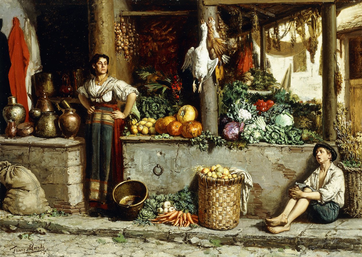 A Vegetable Market by Frans Meerts