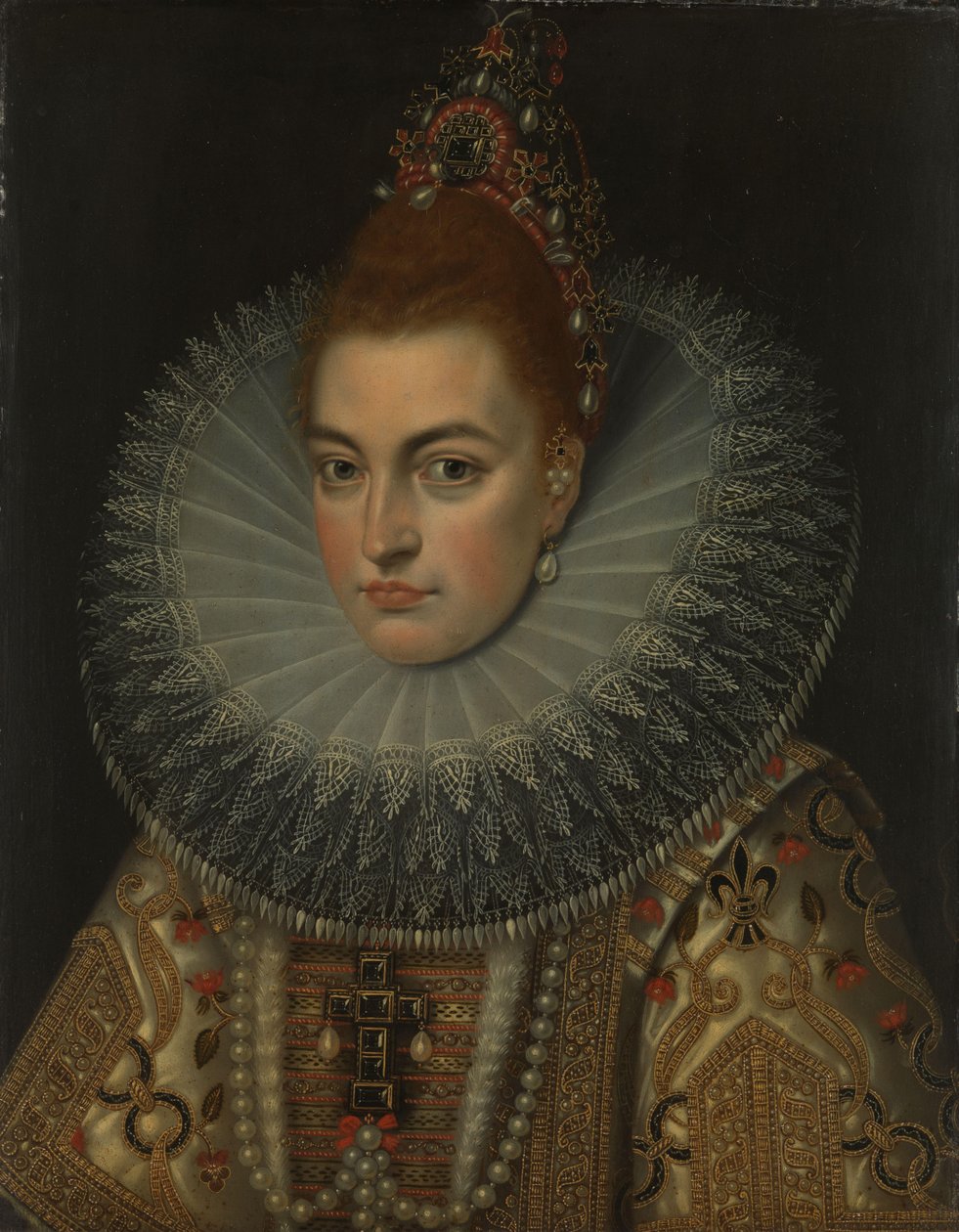 Portrait of Archduchess Isabella Clara Eugenia (1566-1633), Infanta of Spain by Frans Pourbus (II) (workshop of)