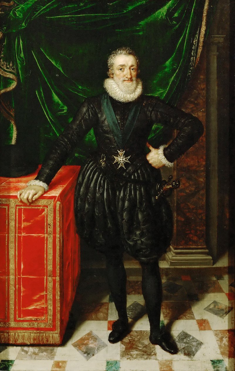 Portrait of Henry IV, King of France in Black Dress by Frans Pourbus the Younger