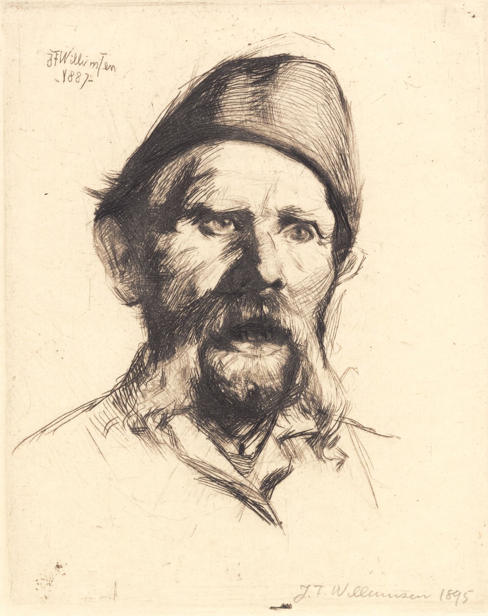 Portrait of the Chief Inspector at Frederiksberg Hospital Frantz Peter Neidthardt by Frans Schwartz