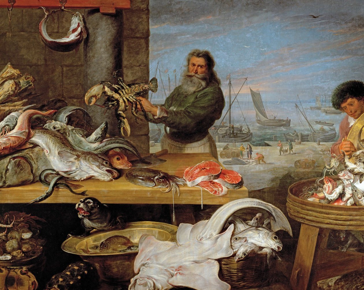 A Fish Market by Frans & Vos Cornelis de (1585-1651) Snyders