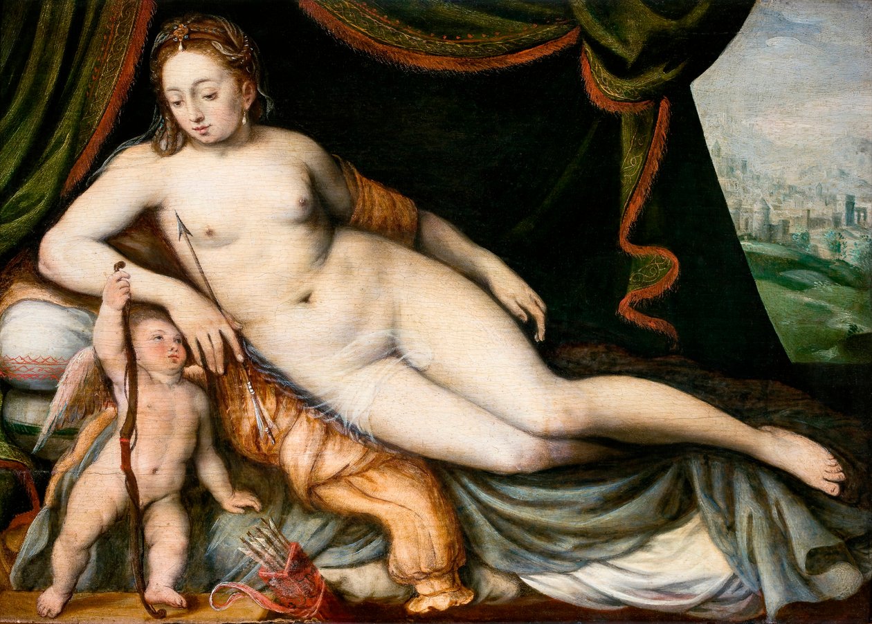 Venus and Cupid by Frans de Vriendt