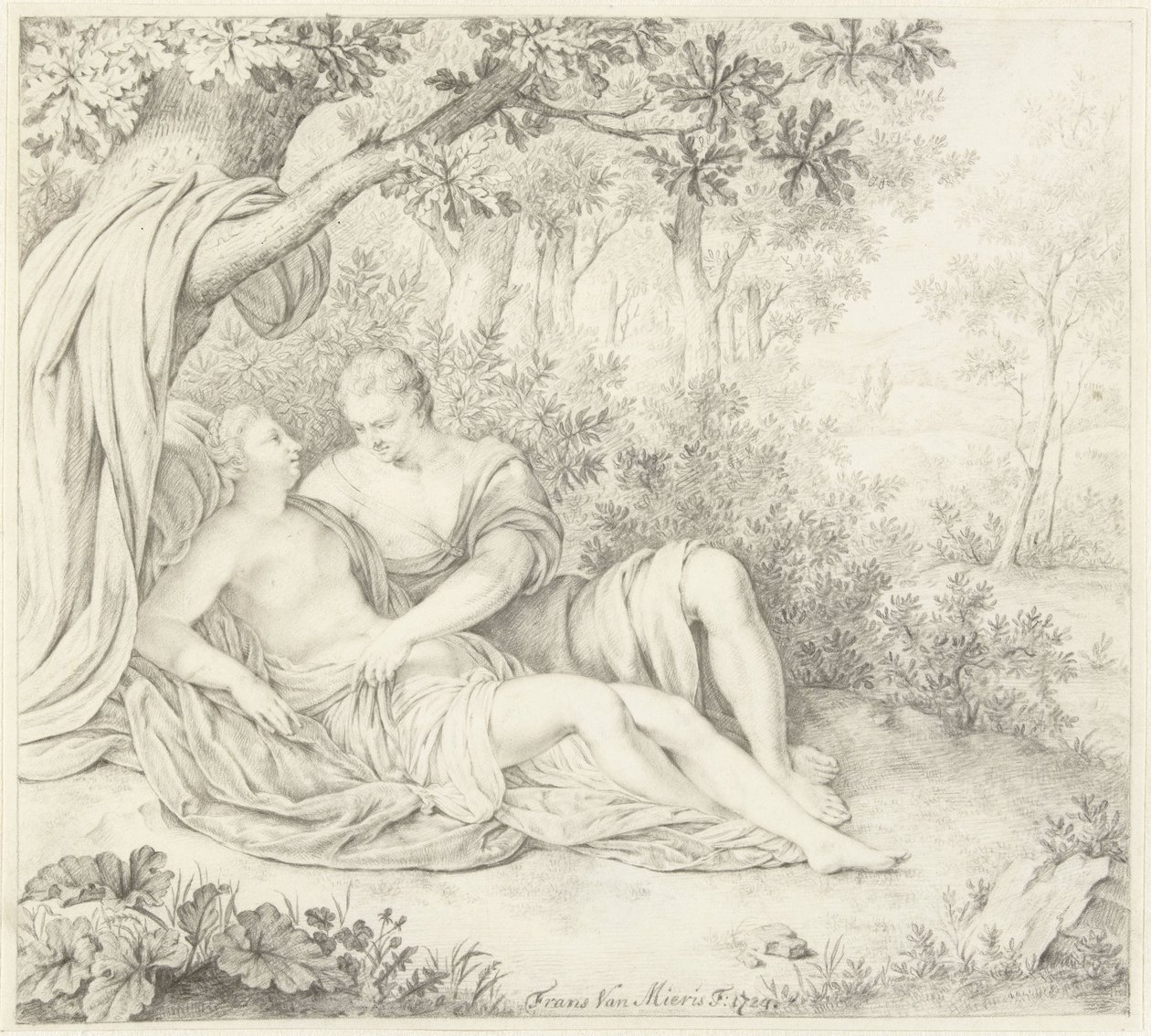 Lovers under a Tree by Frans van Mieris (II)