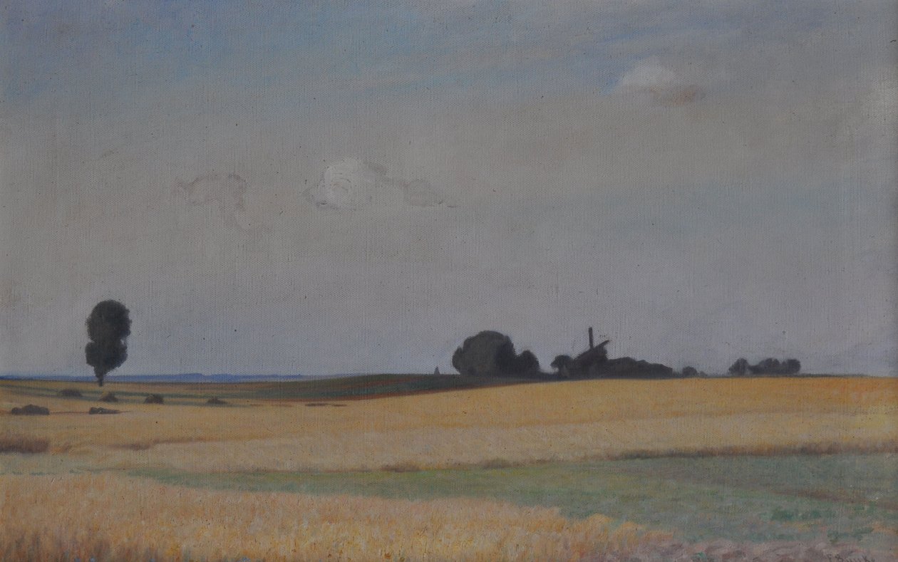 Mecklenburg Landscape with Windmill by Franz Bunke