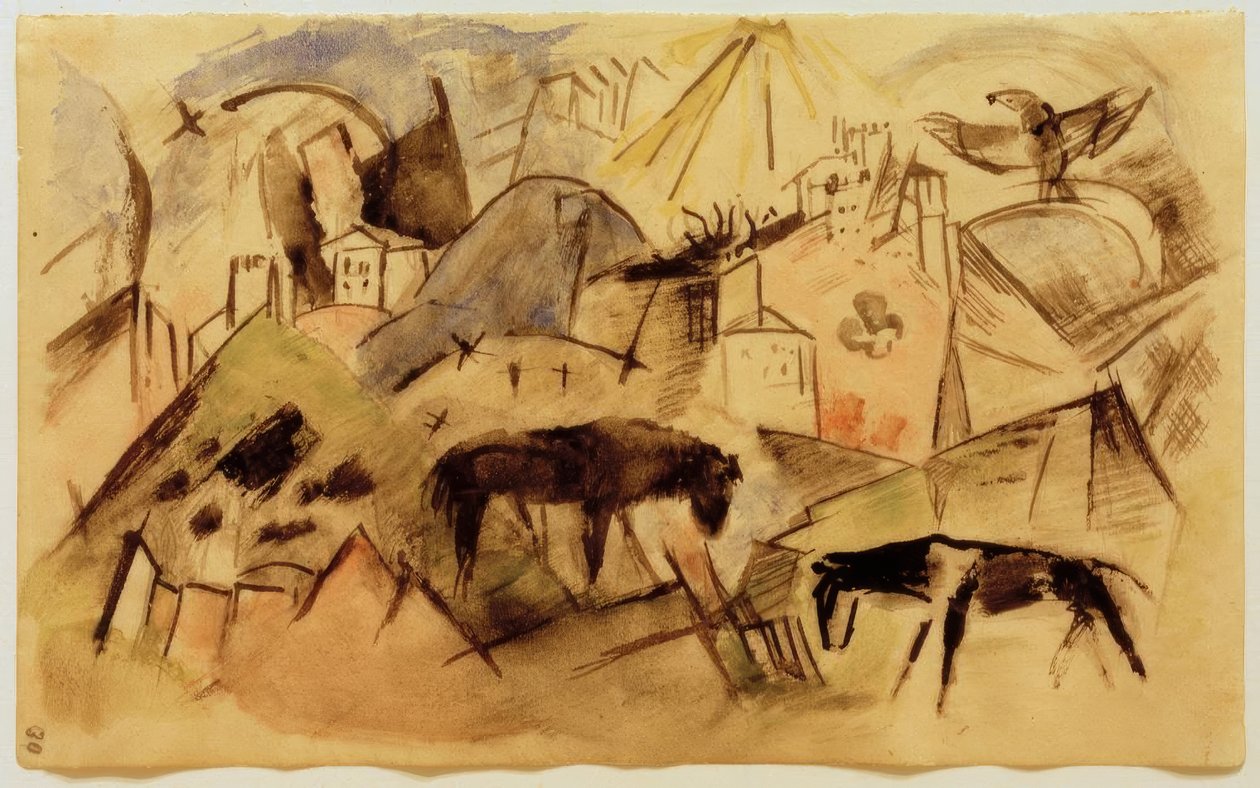 The Poor Land of Tyrol by Franz Marc