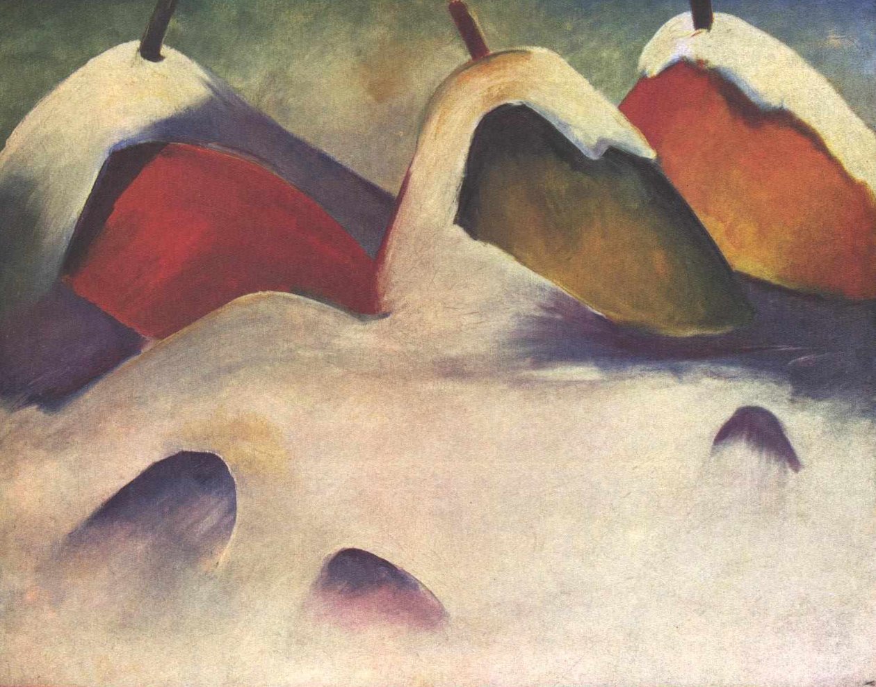Squatting in the Snow by Franz Marc