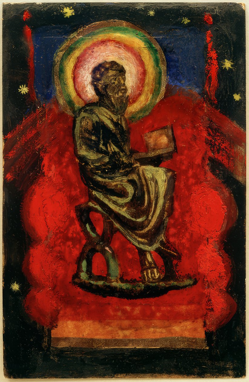Seated Saint, Byzantine Saint by Franz Marc