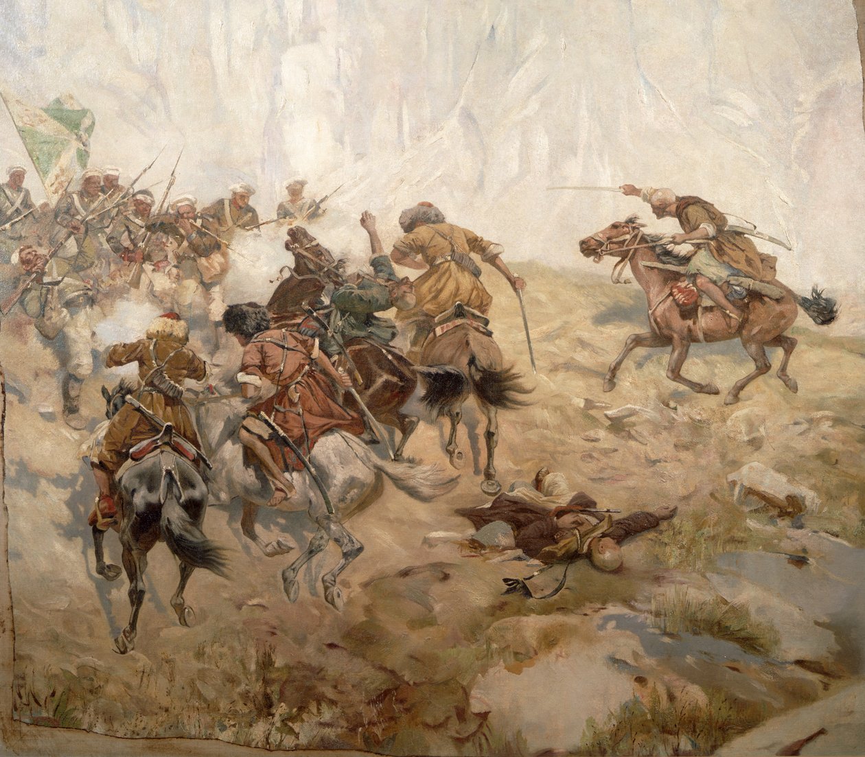 Capturing of the Aul Akhtulga by Franz Roubaud