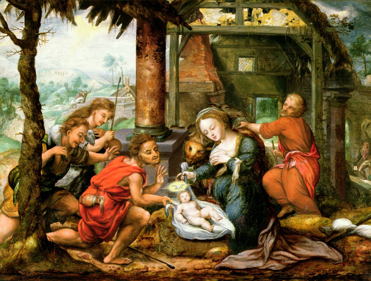 Adoration of the Shepherds by Franz Verbeeck or Verbeecq