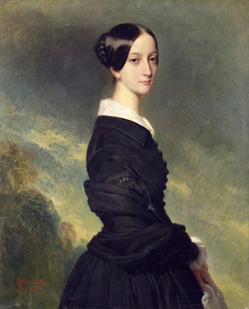 Portrait of Francisca Caroline de Braganca, 1844 by Franz Xaver Winterhalter