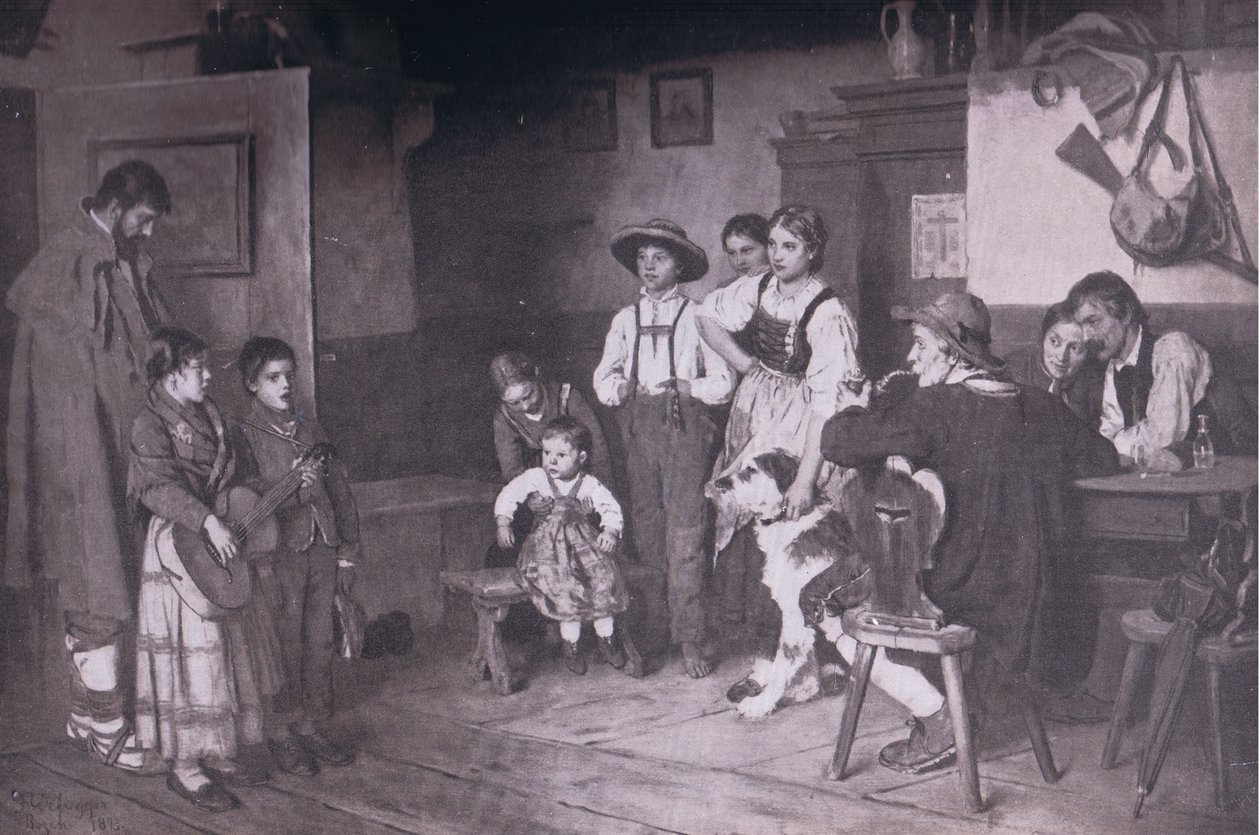 Itinerant Italian singers, Bibbys Annual, 1916-1917 by after Franz Defregger