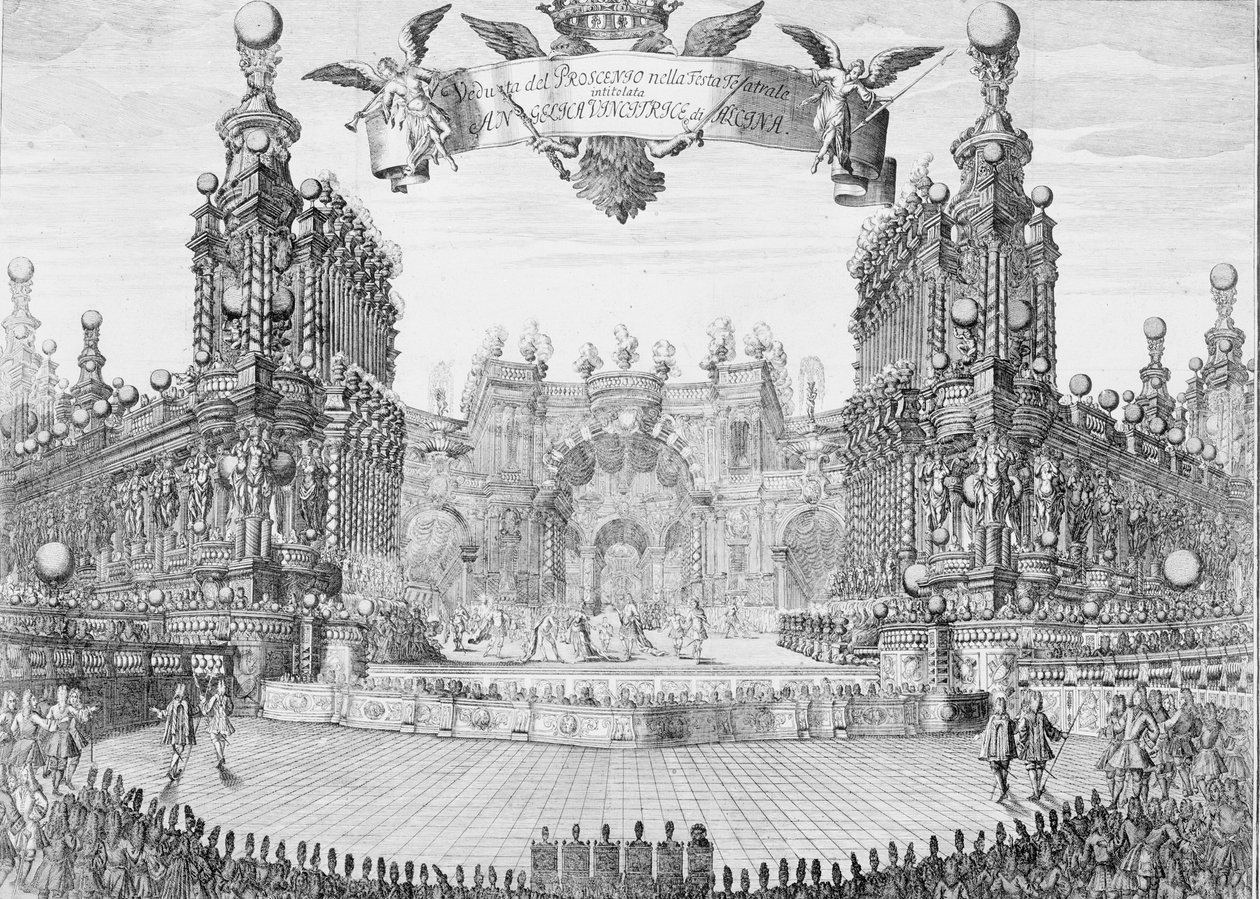 Proscenium for Angelica, Vincitrice di Alcina, 1716 by Franz Ambros Dietel