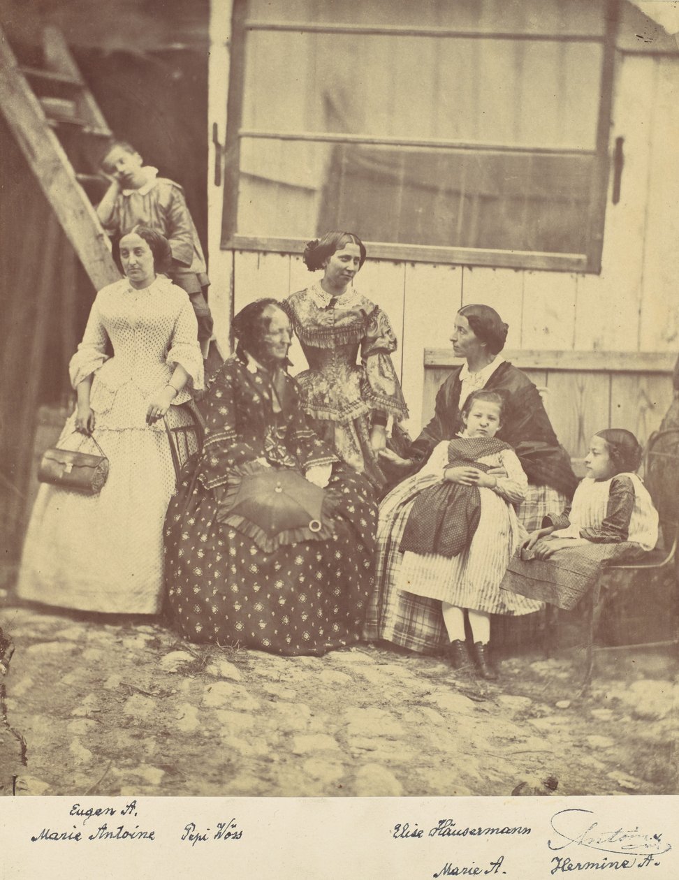 Group Portrait of Four Women and Three Children by Franz Antoine