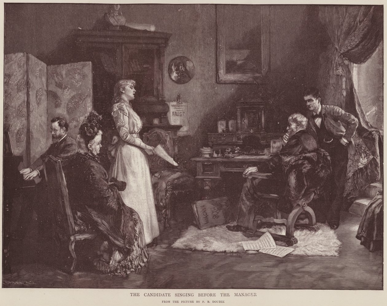 The Candidate Singing Before the Manager by Franz Bohumil Doubek