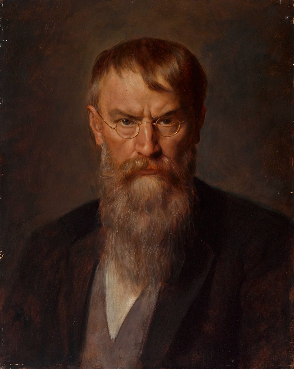 Portrait of Franz von Lenbach by Franz Defregger von