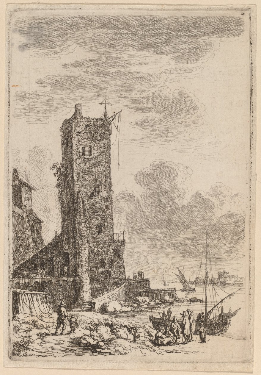 Harbor at Livorno by Franz Edmund Weirotter
