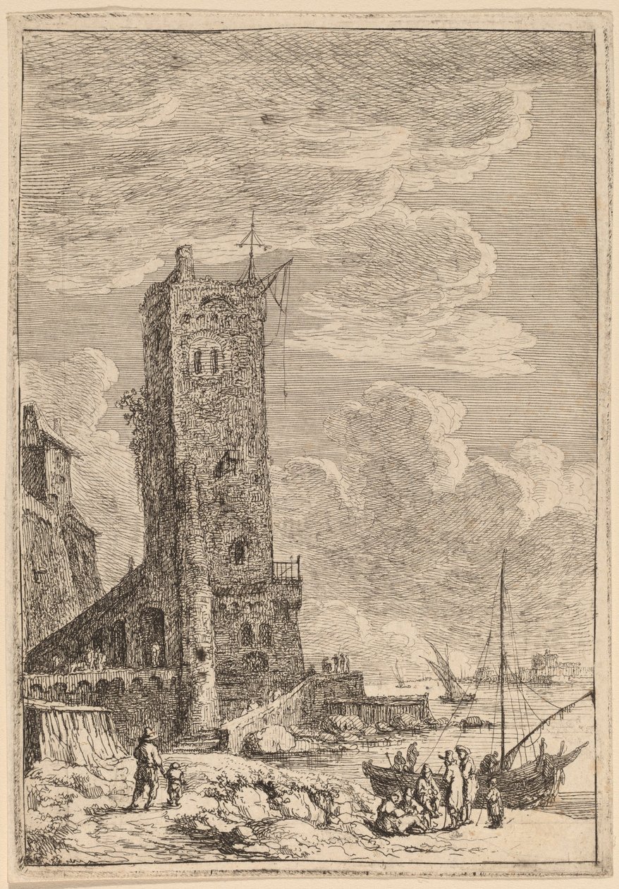 Harbor at Livorno by Franz Edmund Weirotter
