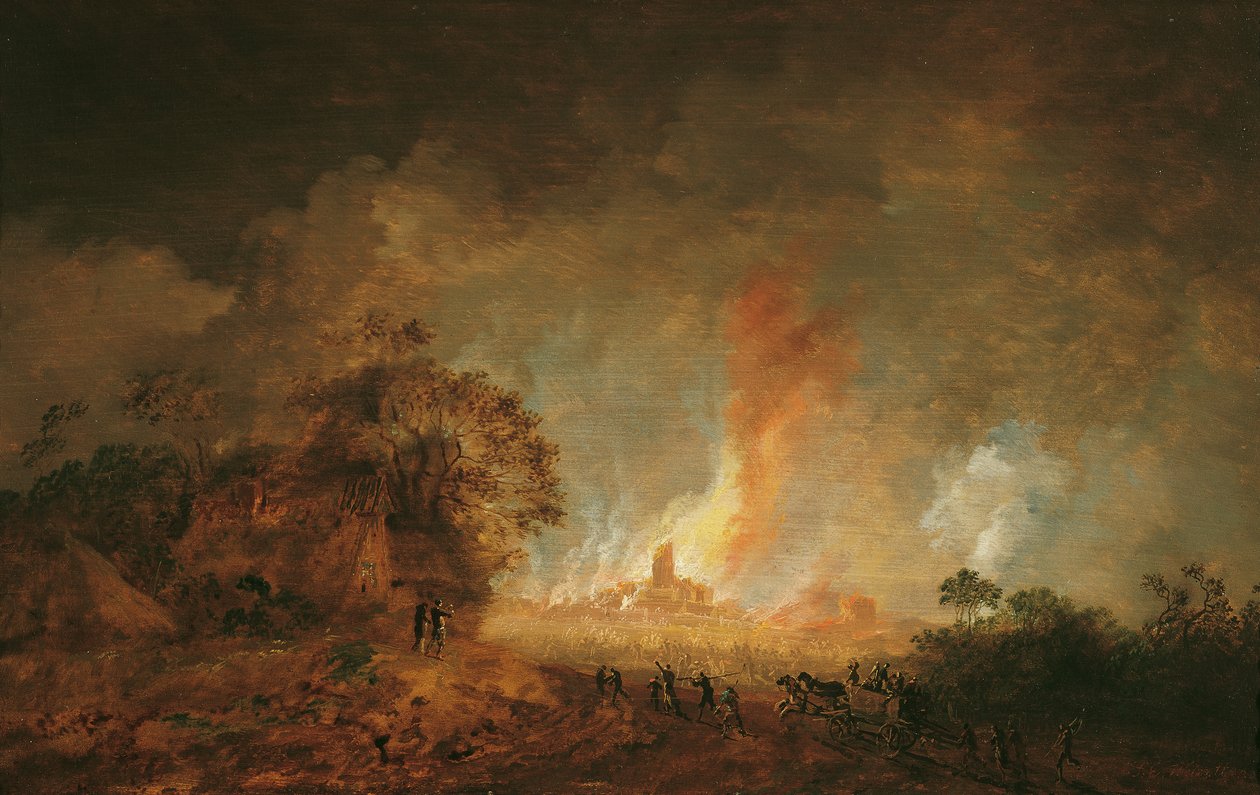 Nocturnal Conflagration by Franz Edmund Weirotter