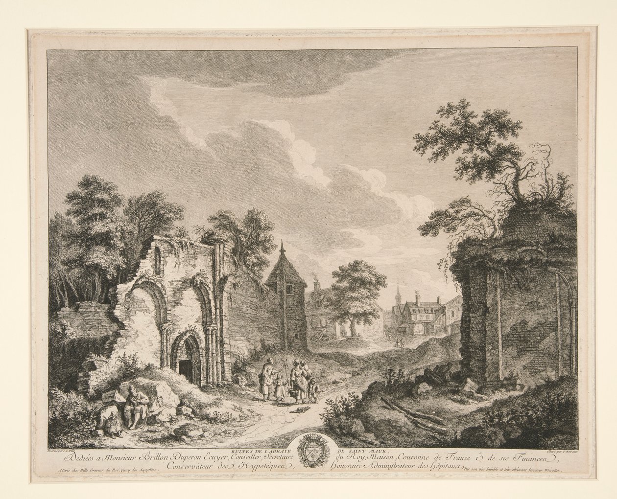 Ruins of the Abbey of St. Maur by Franz Edmund Weirotter