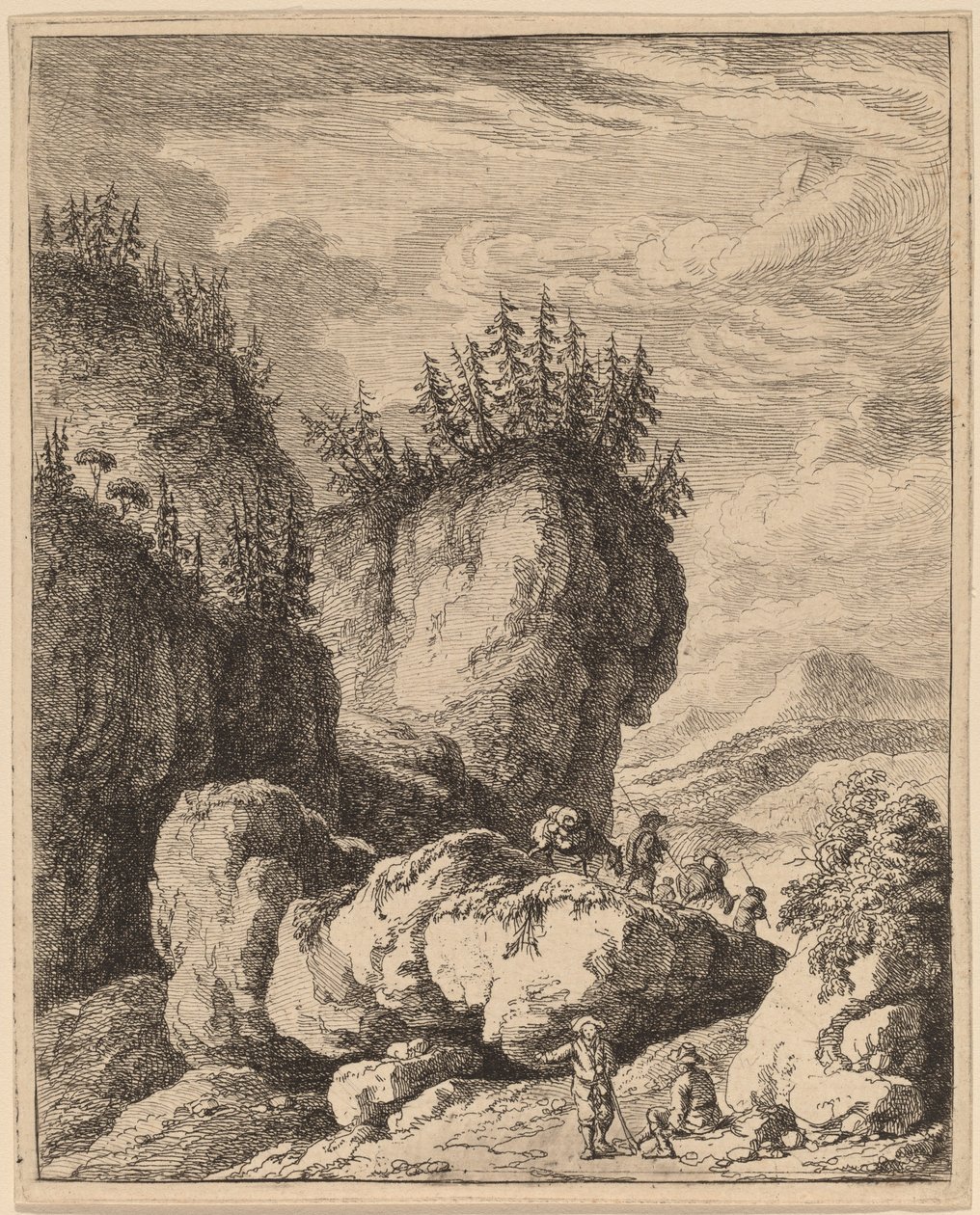 The Road Crossing Mount Praco, from Ricci to Genoa by Franz Edmund Weirotter
