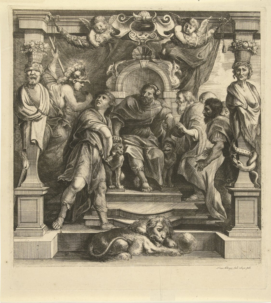 Quarrel of Achilles with Agamemnon by Franz Ertinger