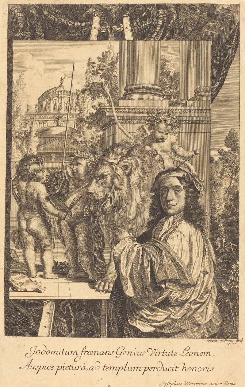 Self-Portrait of Joseph Werner by Franz Ertinger after Joseph Werner