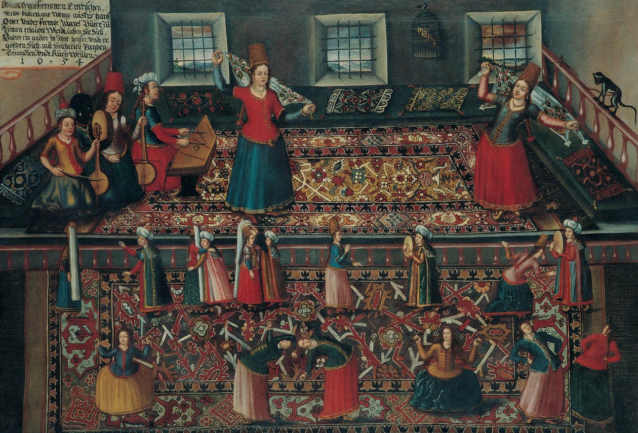 A Scene from the Turkish Harem, Second Half of the 17th Century by Franz Georg Hörmann